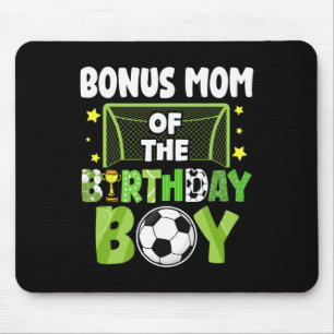 Soccer Bonus Mum Birthday Boy Party Soccer Family Mouse Mat