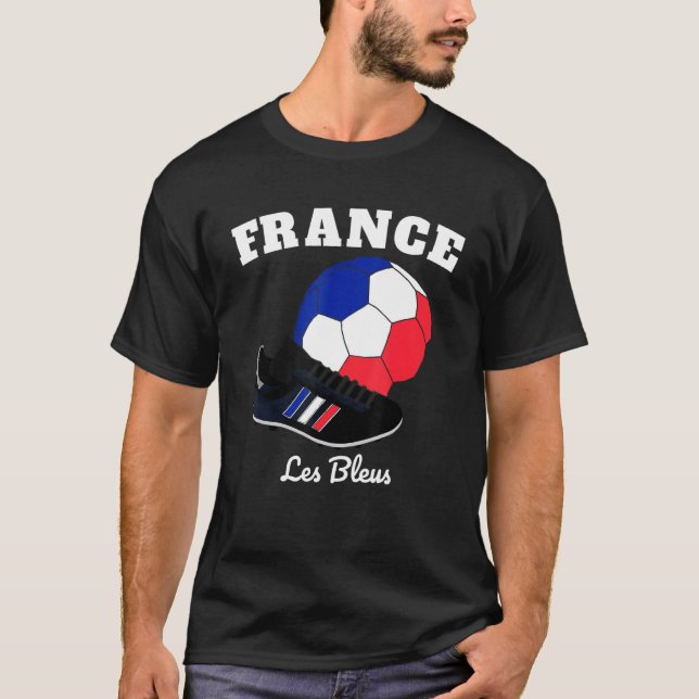 Soccer Boot Ball Les Bleus France Flag Football Me T-Shirt (Front)