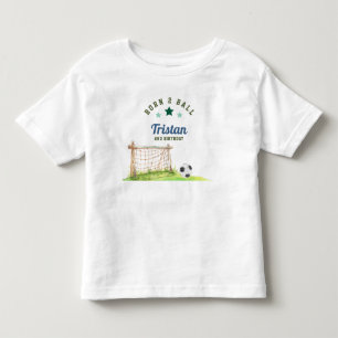 Soccer “Born Two Ball” Second Birthday Toddler T-Shirt
