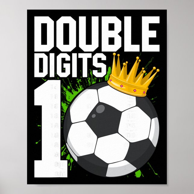 Soccer Boy Birthday 10 Year Old Double Digits 10th Poster (Front)