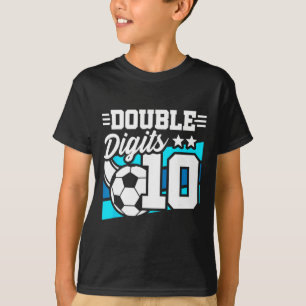 Soccer Boy Birthday 10 Year Old Double Digits 10th T-Shirt