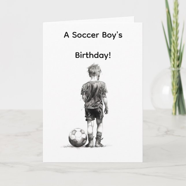 SOCCER BOY BIRTHDAY CARD (Front)
