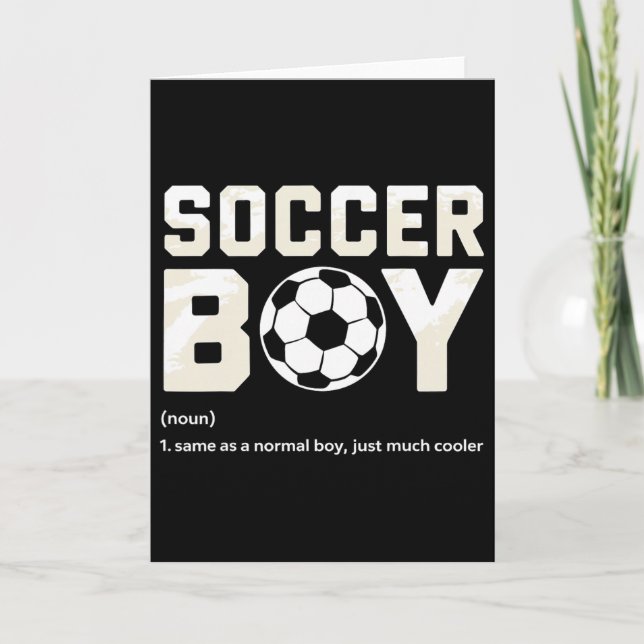 Soccer Boy Definition  Card (Front)