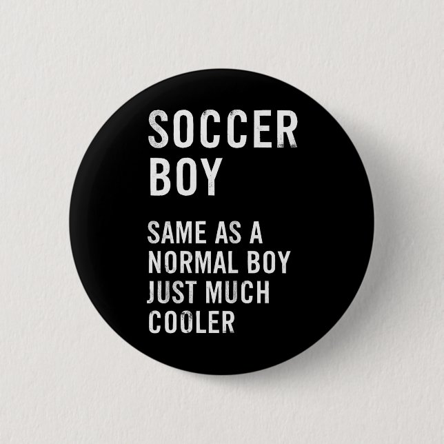 Soccer Boy Definition Funny  6 Cm Round Badge (Front)