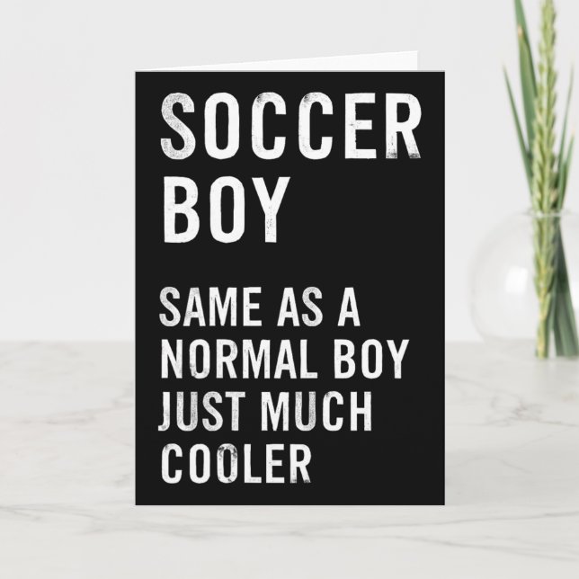 Soccer Boy Definition Funny  Card (Front)