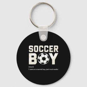 Soccer Boy Definition Key Ring