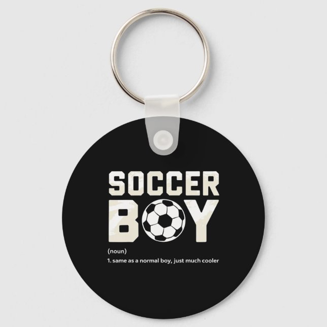 Soccer Boy Definition  Key Ring (Front)