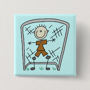 Soccer Boy Goalie Tshirts and Gifts 15 Cm Square Badge