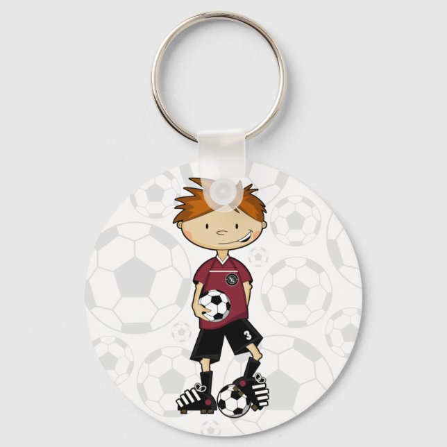 Soccer Boy Keychain (Front)