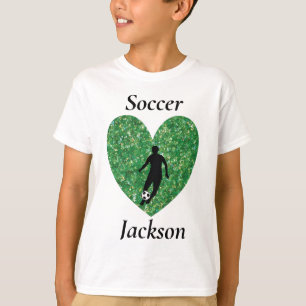 Soccer Boy Personalised Name  soccer ball T-Shirt