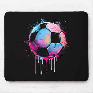 Soccer Boys Girls Awesome Colorful Soccer Drip Soc Mouse Mat