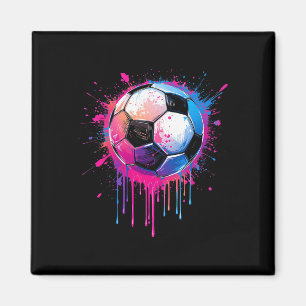 Soccer Boys Girls Awesome Colourful Soccer Drip So Magnet
