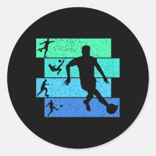Soccer Boys Kids Men _3  Classic Round Sticker