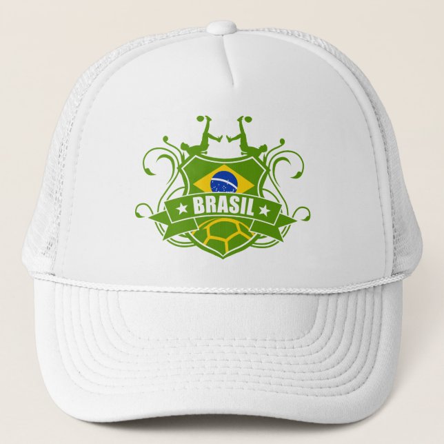 soccer BRASIL Trucker Hat (Front)