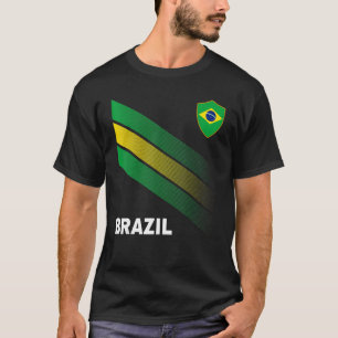 Soccer Brazil Flag For Soccer Men Women Kids T-Shirt
