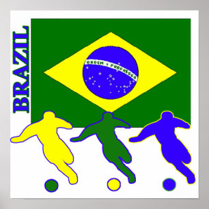 Soccer Brazil Poster