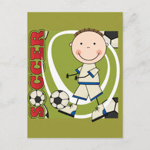 SOCCER - Brunette Boy tshirts and Gifts Postcard