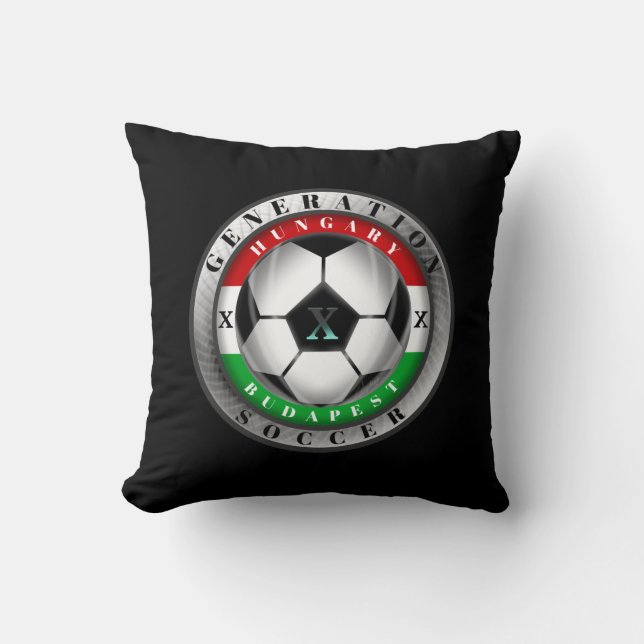 Soccer Budapest Hungary Generation X Cushion (Front)