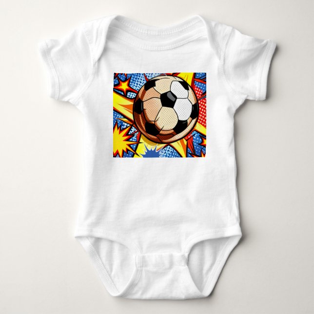 Soccer Burst Baby Bodysuit (Front)