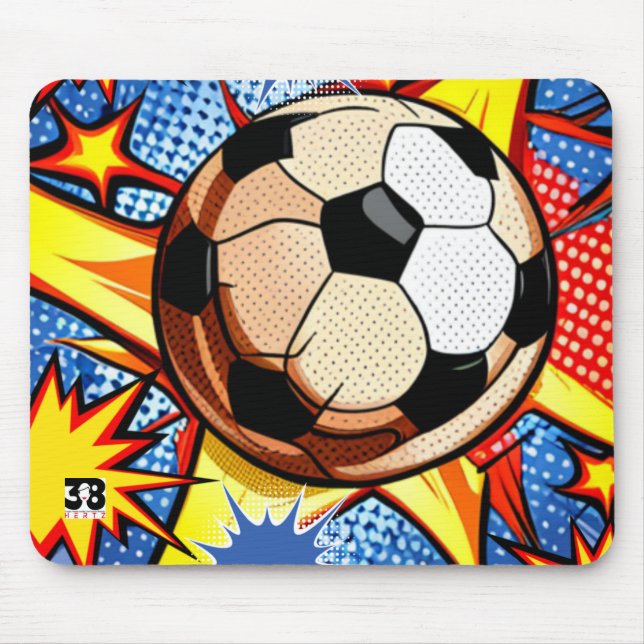 Soccer Burst Mouse Mat (Front)