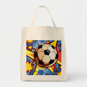 Soccer Burst Tote Bag