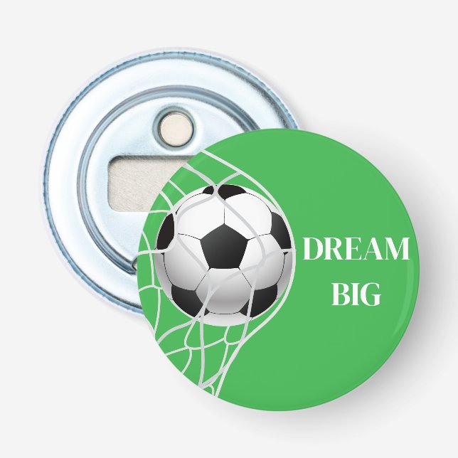Soccer Button Bottle Opener (Front)