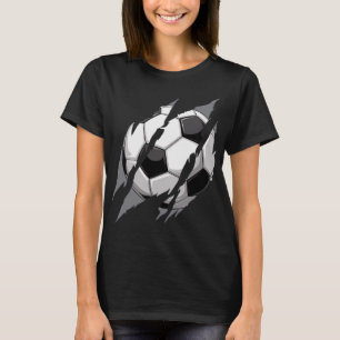 Soccer Byll Claw Mark Rip Scratches Cool Gameday  T-Shirt