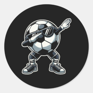 Soccer Byll Dabbing Funny Player Soccer _1 Classic Round Sticker