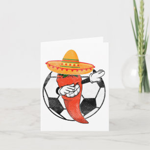 Soccer Byll Dabbing Hot Pepper Mexican Chilli Cinc Card