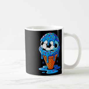 Soccer Byll Ice Cream Drip Fun Sprinkles Birthday  Coffee Mug