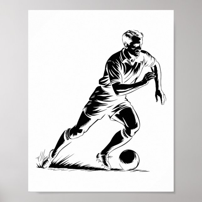 Soccer Byll In Motion Pixel Art Design _1  Poster (Front)