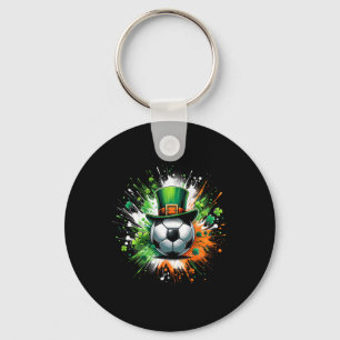 Soccer Byll Leprechaun Hat Irish Shamrock Patricks Key Ring