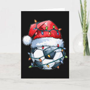Soccer Byll Santa Hat Xmas Funny Christmas Soccer Card