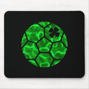 Soccer Byll Shamrock Lucky Clover Irish St Patrick Mouse Mat