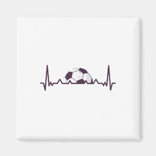 Soccer Bylls Game Taining Sport Footbyll Heartbeat Magnet