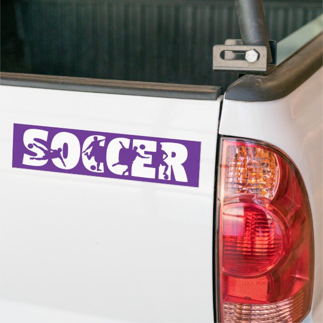 Soccer Car  Bumper Sticker (On Truck)