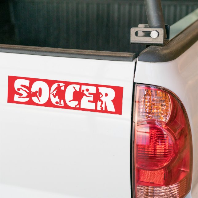 Soccer Car  Bumper Sticker (On Truck)