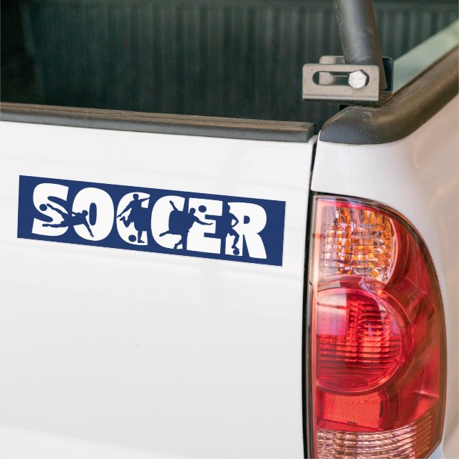 Soccer Car  Bumper Sticker (On Truck)