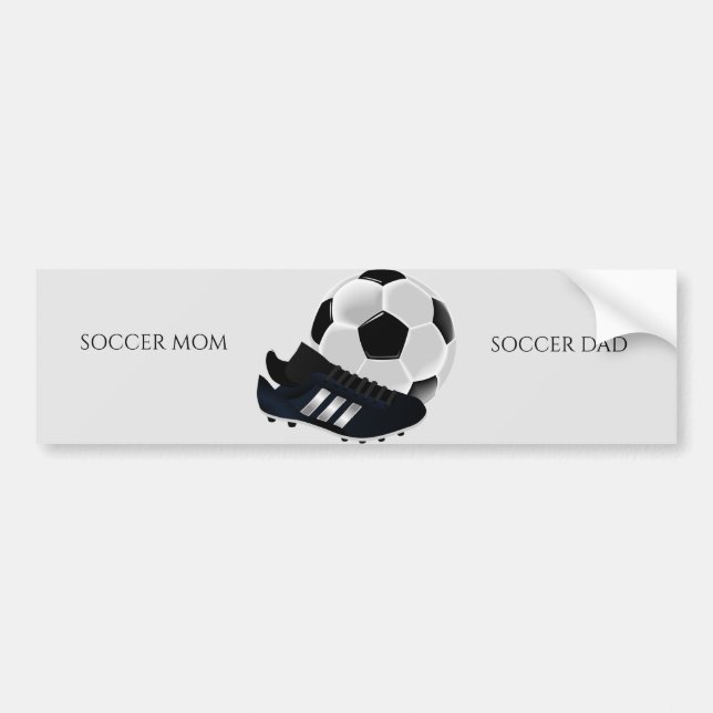 SOCCER Car bumper sticker personalised. (Front)