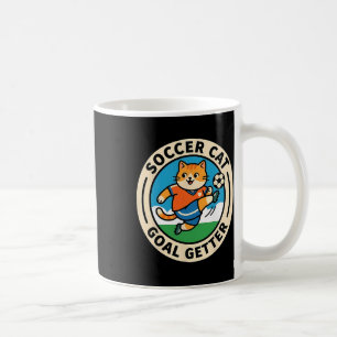 Soccer Cat Goal Getter Funny Sports Kitty Cute Foo Coffee Mug
