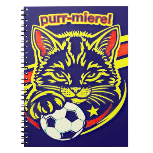 Soccer Cat graphic Notebook (Front)