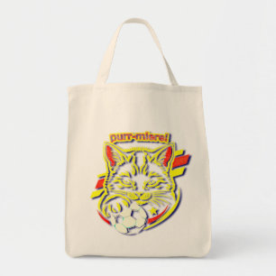 Soccer Cat graphic Tote Bag