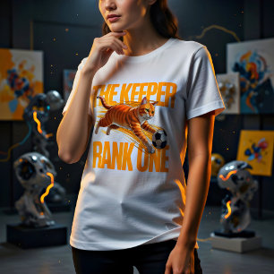 Soccer Cat Keeper Funny Gift Tee