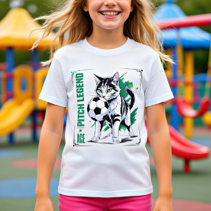 Soccer Cat Legend: Funny Gift for Football Fans T-Shirt