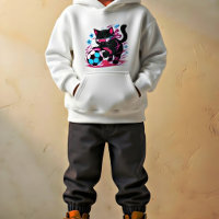 Soccer Cat Shirt Funny Cute Cyberpunk