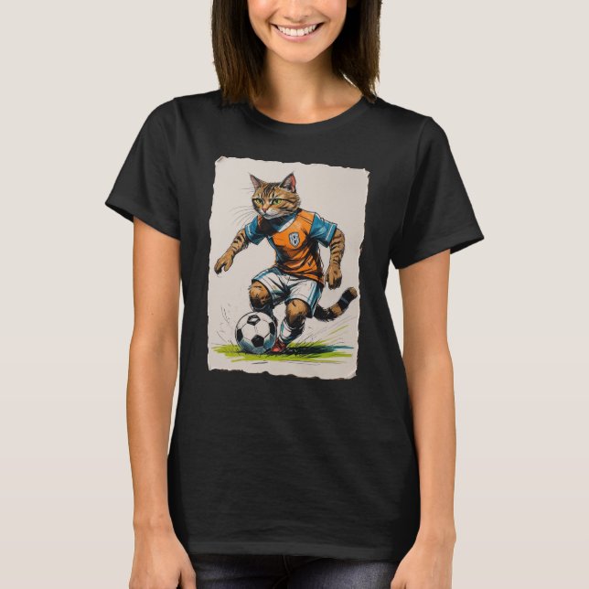 Soccer Cat! T-Shirt (Front)