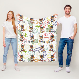 Soccer Cayote Pattern Fleece Blanket