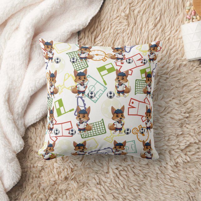 Soccer Cayote Print  Cushion (Blanket)