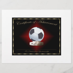 Soccer Certificate of Achievement Flyer