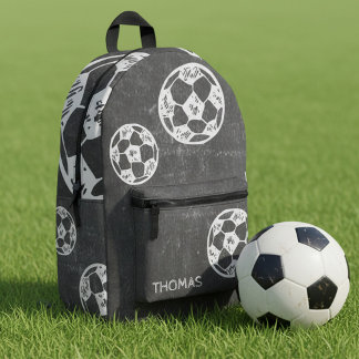 Soccer Chalkboard Design  Printed Backpack